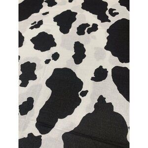 Vintage Fabric Traditions Cow Print Cotton Fabric 13x44" Black & White